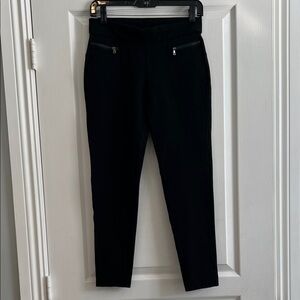 Ann Taylor Black Pull On Pants w zippered pockets